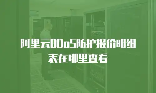 阿里云DDoS防护报价明细表在哪里查看