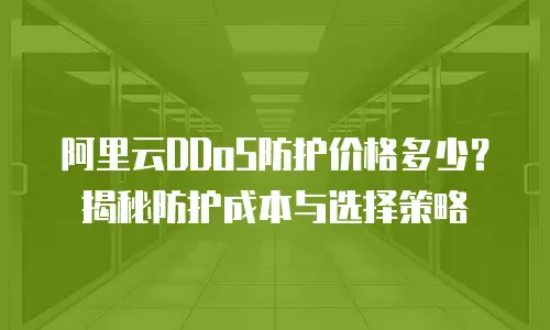 阿里云DDoS防护价格多少？揭秘防护成本与选择策略