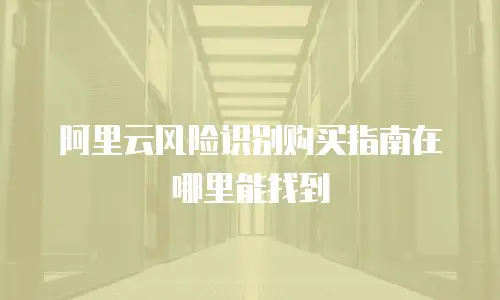 阿里云风险识别购买指南在哪里能找到