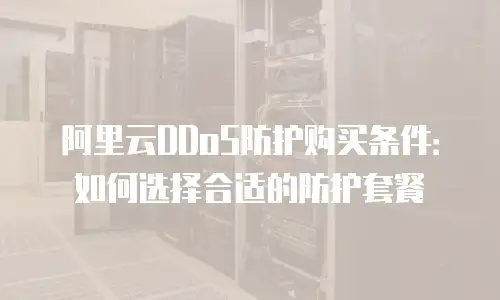阿里云DDoS防护购买条件：如何选择合适的防护套餐