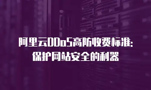 阿里云DDoS高防收费标准:保护网站安全的利器