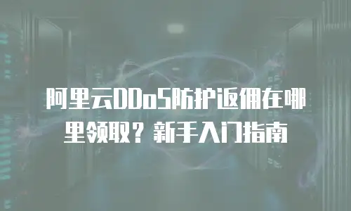 阿里云DDoS防护返佣在哪里领取？新手入门指南