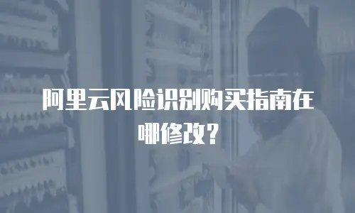 阿里云风险识别购买指南在哪修改？