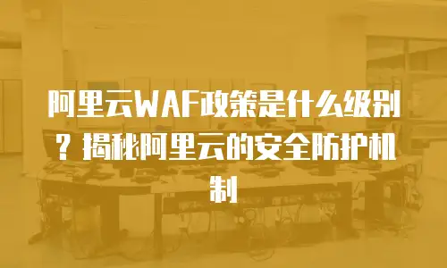 阿里云WAF政策是什么级别？揭秘阿里云的安全防护机制