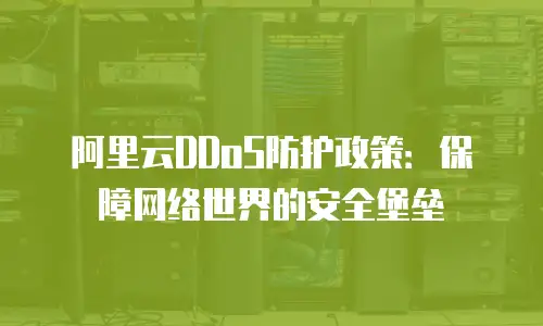 阿里云DDoS防护政策：保障网络世界的安全堡垒