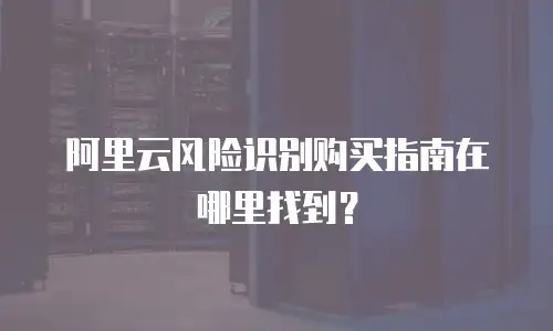 阿里云风险识别购买指南在哪里找到？