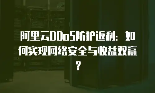 阿里云DDoS防护返利：如何实现网络安全与收益双赢？