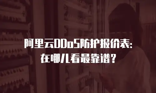 阿里云DDoS防护报价表：在哪儿看最靠谱？