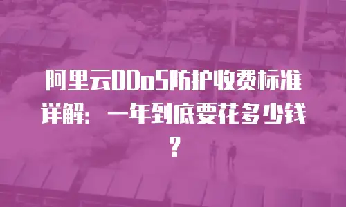 阿里云DDoS防护收费标准详解：一年到底要花多少钱？