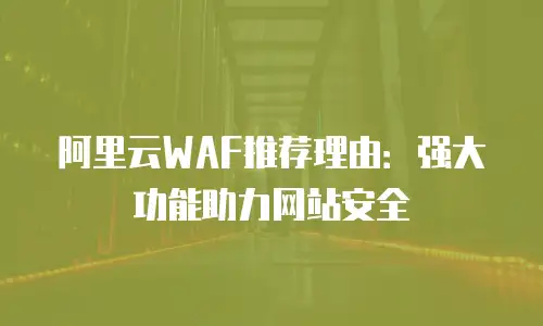 阿里云WAF推荐理由：强大功能助力网站安全