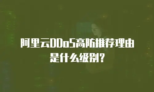 阿里云DDoS高防推荐理由是什么级别？