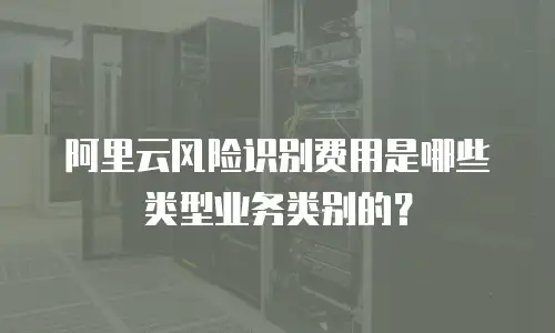 阿里云风险识别费用是哪些类型业务类别的？