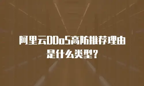 阿里云DDoS高防推荐理由是什么类型？