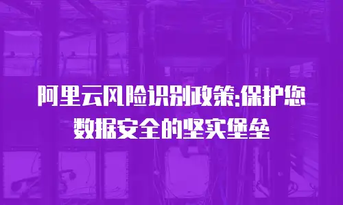 阿里云风险识别政策:保护您数据安全的坚实堡垒