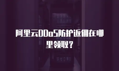 阿里云DDoS防护返佣在哪里领取？
