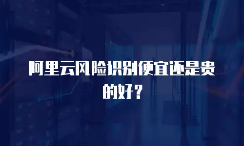 阿里云风险识别便宜还是贵的好？