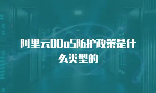 阿里云DDoS防护政策是什么类型的