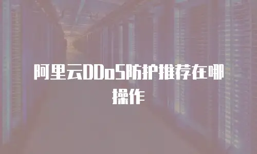 阿里云DDoS防护推荐在哪操作