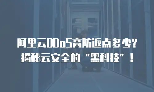 阿里云DDoS高防返点多少？揭秘云安全的“黑科技”！