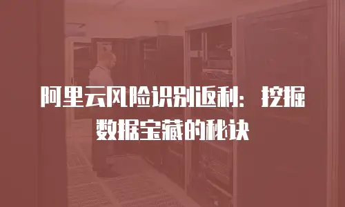 阿里云风险识别返利：挖掘数据宝藏的秘诀