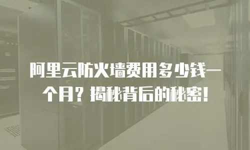 阿里云防火墙费用多少钱一个月？揭秘背后的秘密！