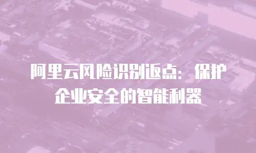 阿里云风险识别返点：保护企业安全的智能利器