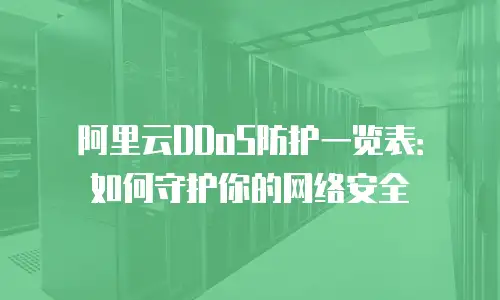 阿里云DDoS防护一览表：如何守护你的网络安全