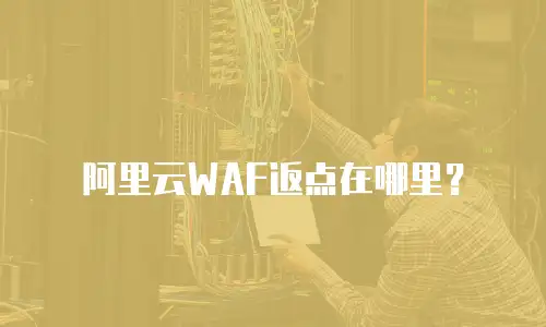 阿里云WAF返点在哪里？