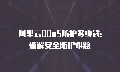 阿里云DDoS防护多少钱：破解安全防护难题