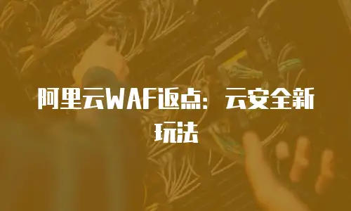 阿里云WAF返点：云安全新玩法