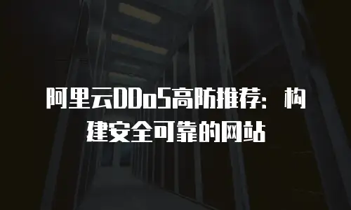 阿里云DDoS高防推荐：构建安全可靠的网站