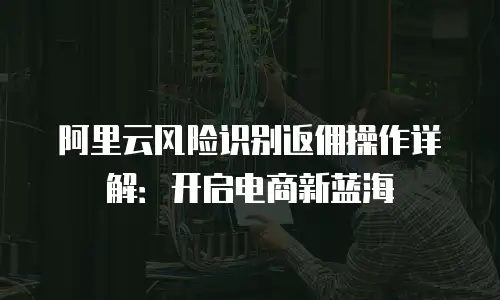 阿里云风险识别返佣操作详解：开启电商新蓝海