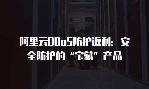阿里云DDoS防护返利：安全防护的&ldquo;宝藏&rdquo;产品