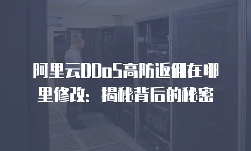 阿里云DDoS高防返佣在哪里修改：揭秘背后的秘密