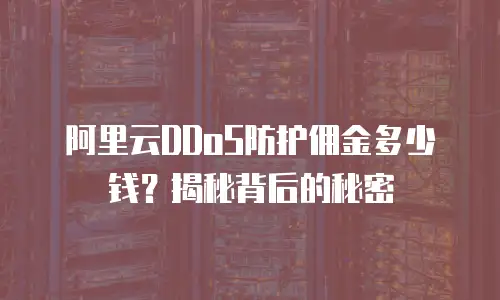 阿里云DDoS防护佣金多少钱？揭秘背后的秘密