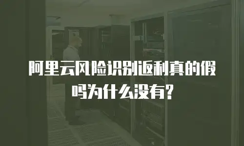 阿里云风险识别返利真的假吗为什么没有?