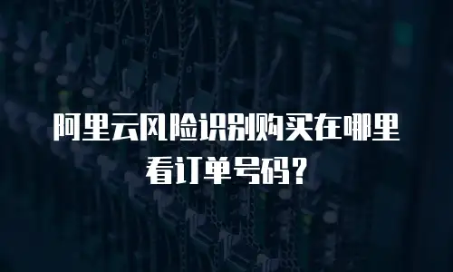 阿里云风险识别购买在哪里看订单号码？