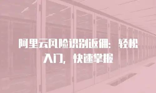阿里云风险识别返佣：轻松入门，快速掌握