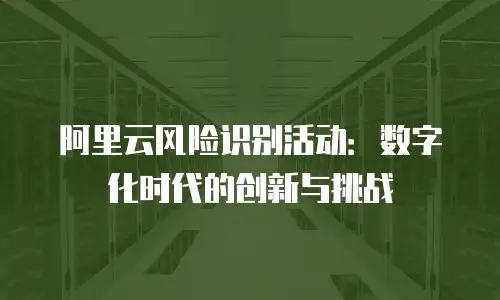 阿里云风险识别活动：数字化时代的创新与挑战