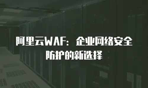 阿里云WAF：企业网络安全防护的新选择