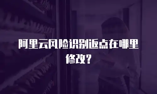 阿里云风险识别返点在哪里修改？