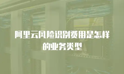阿里云风险识别费用是怎样的业务类型