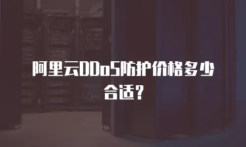 阿里云DDoS防护价格多少合适？