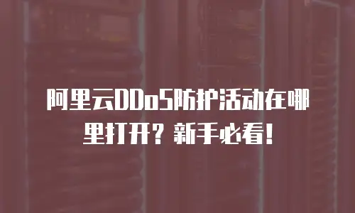 阿里云DDoS防护活动在哪里打开？新手必看！