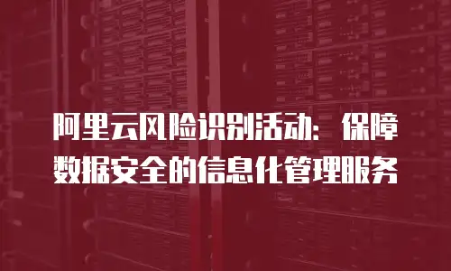 阿里云风险识别活动：保障数据安全的信息化管理服务