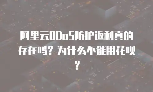 阿里云DDoS防护返利真的存在吗？为什么不能用花呗？