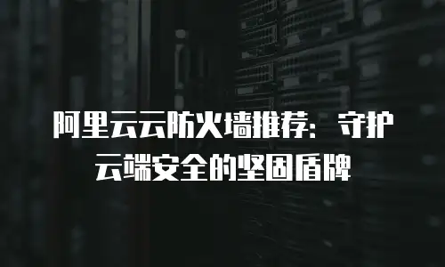 阿里云云防火墙推荐：守护云端安全的坚固盾牌