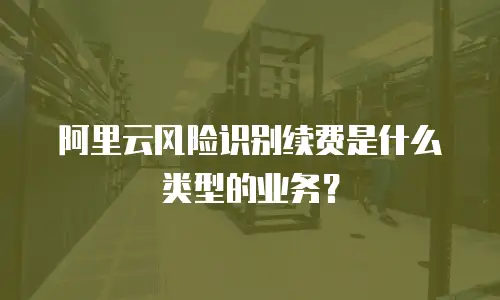 阿里云风险识别续费是什么类型的业务？