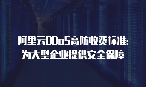 阿里云DDoS高防收费标准：为大型企业提供安全保障