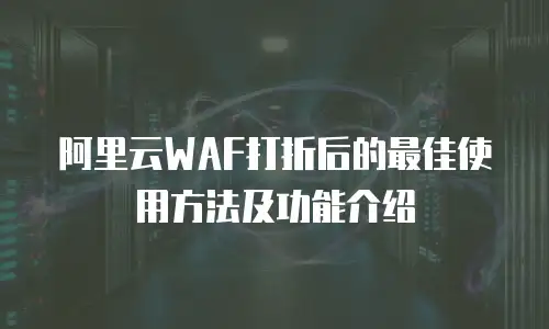 阿里云WAF打折后的最佳使用方法及功能介绍